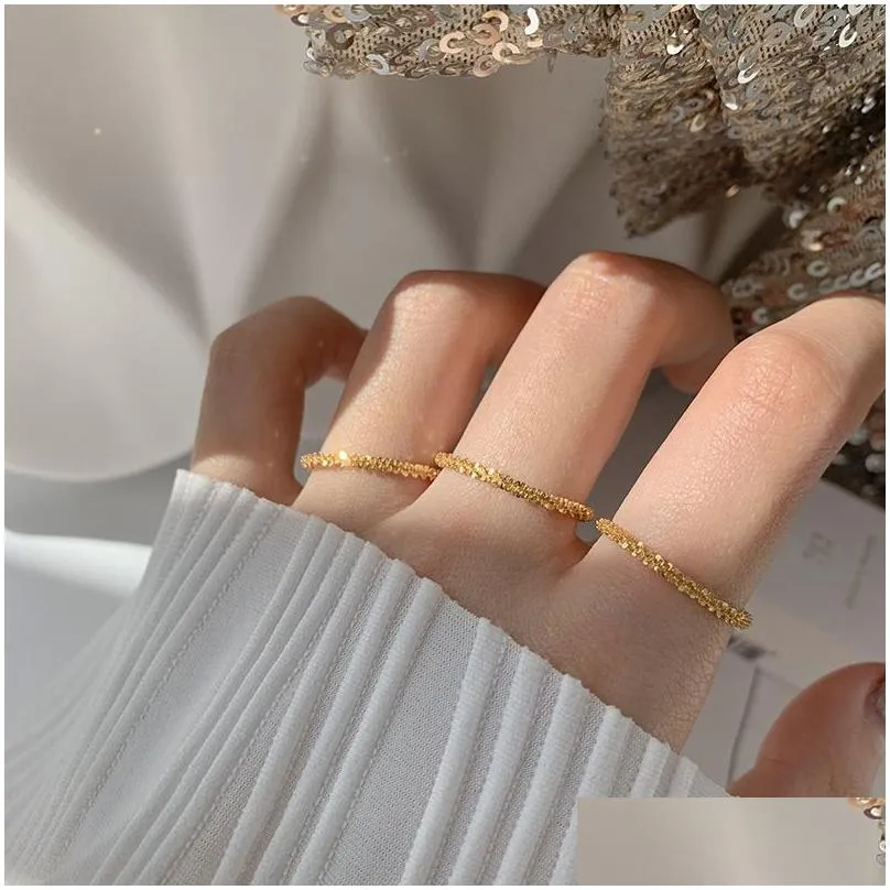 925 sterling silver sparkling ring simple style versatile decorative compact index finger ring women fashion jewelry