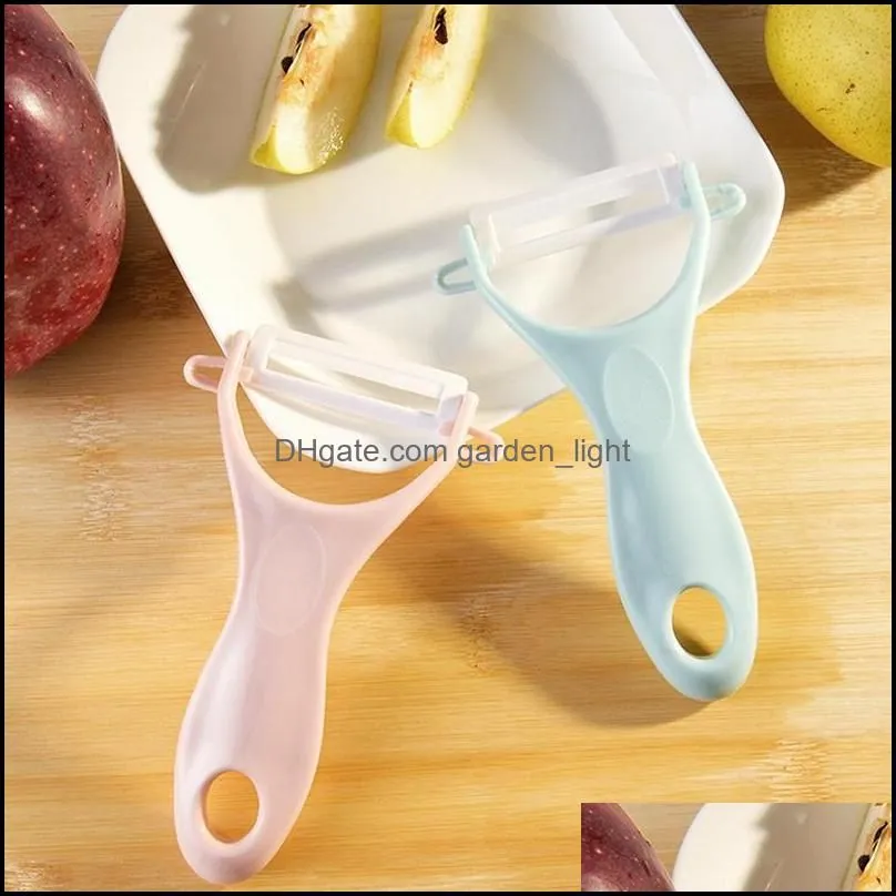 Fruit Vegetable Tools Durable Ceramic Peeler Plastic Potato Carrot Grater Cutter Sharp Slicer Portable Kitchen Gadgets Vtky2378 Dr