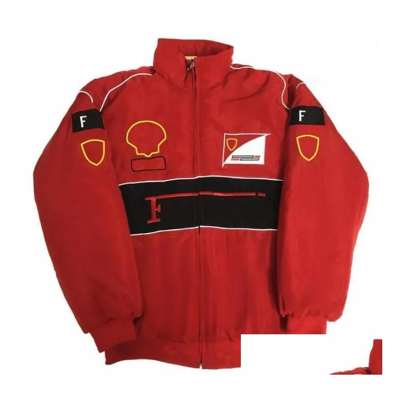 Apparel new F1 Formula One racing jacket autumn and winter full embroidered logo cotton clothing spot sales