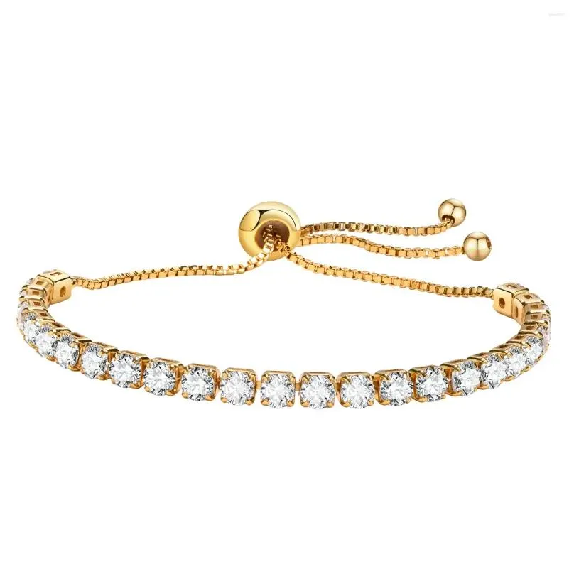 Anklets Fancy Shiny Box Chains For Women Girls Mom Luxury Bling CZ Stone Crystal Metal Wedding Party Bracelets Gifts Jewelry