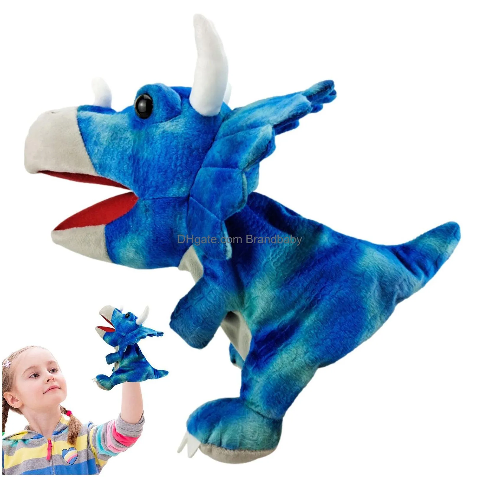 puppets dinosaur hand puppet toys raptor puppet open mouth tyrannosaurus rex dinosaur doll kids hand puppets toys children birthday gift