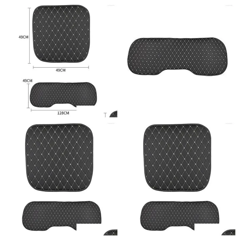 Car Seat Covers Pu Leather Bottom Protectors Pad Mat Cushion For Auto Vehicle Four Season Universal