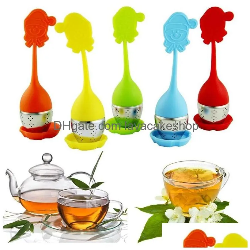 multi style portable silicone tea infusers creative silica gel lotus teas leakage stainless steel leaf shape cute loose leaf tea-strainer