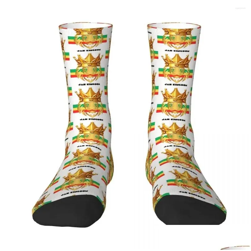 Men`s Socks Jah Rasta  Of Judah Rastafari Unisex Winter Warm Happy Street Style Crazy Sock