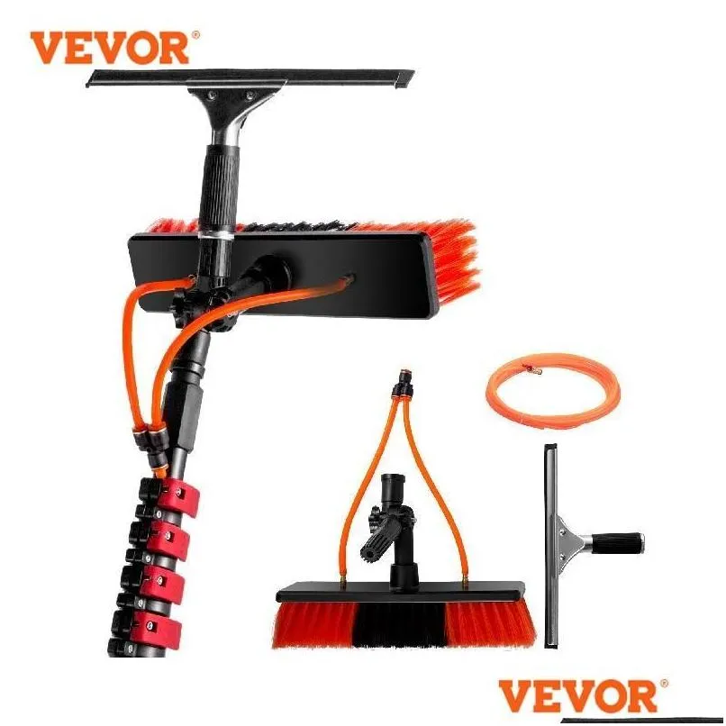 Other Bird Supplies Vevor Water Fed Pole Kit 24Ft Length Brush W/Squeegee 7.2M Cleaning System 3In1 Aluminum Outdoor Drop Delivery H Otsbk