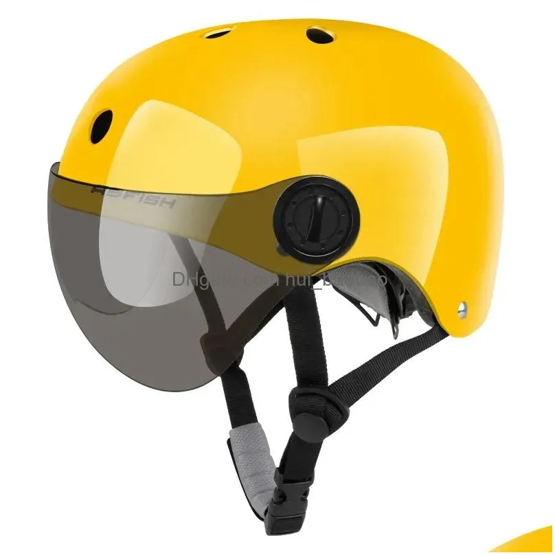 gear adjustable kids cycling helmet men women motorcycle riding scooter safety helmet bike helmet with sun visor lens