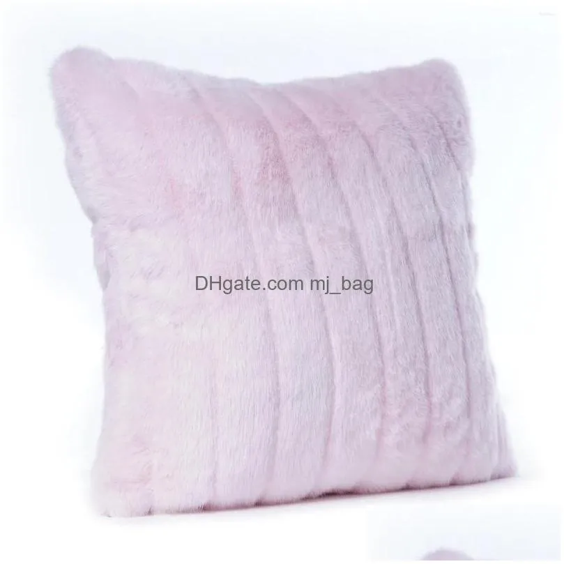 Pillow Plush Case Winter Warm Long Fluffy Super Soft Cases Covers 45x45cm