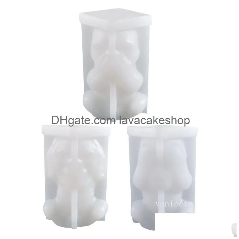 craft tools skeleton candle mold don`t listen look  say covers eyes cover mouth cover ears diy manual silicone molds 9345