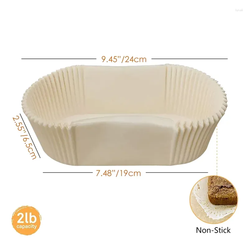 Bakeware Tools 120 Pack Greaseproof Loaf Tin Liners Straight Edge Baking Parchment Paper Non Stick Cake Pans Liner