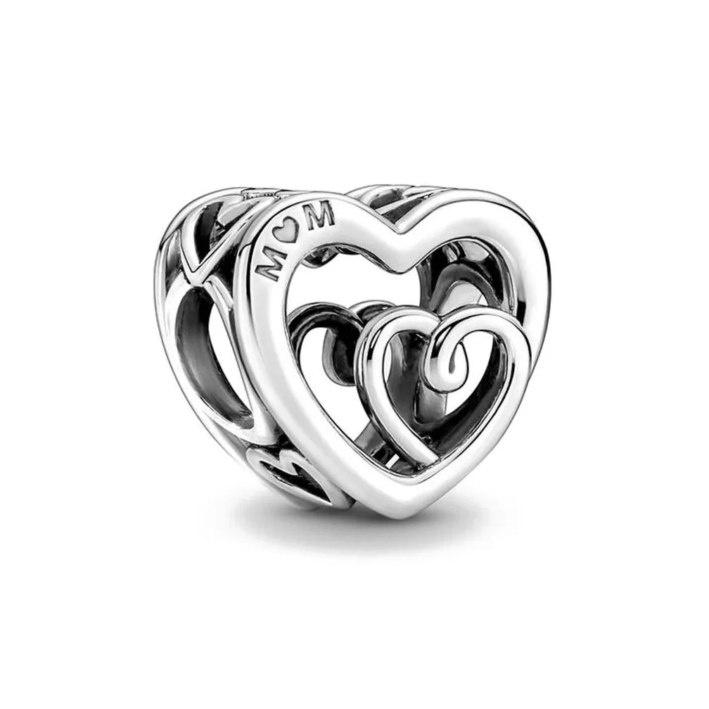 925 sterling silver dangle charm women beads high quality jewelry gift wholesale mother day mom heart lock pendant diy fine bead fit pandora bracelet