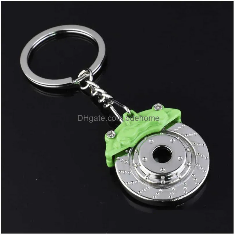 Car Brake Disc Card Metal Key Metal Keychain Key Ring Chain Link Pendant Creative Gift for Car Lover