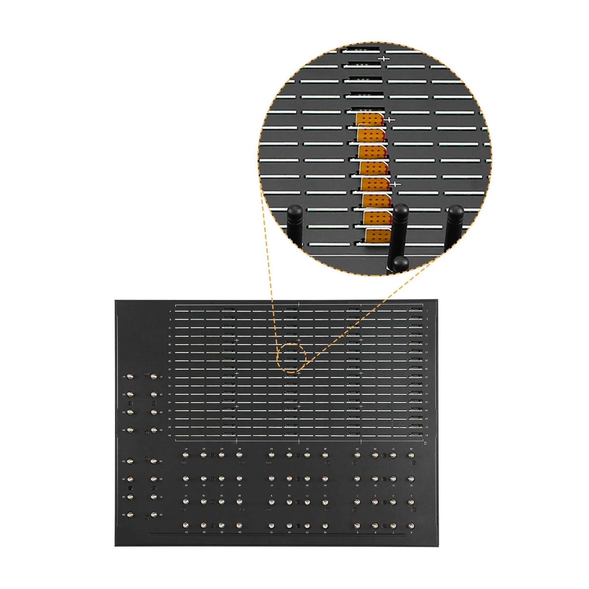 2G gsm 64 Antenna Channel 64 sims High Gain Signal Wireless Modem Support SMPP Http API Data Analysis And SMS Notification System/256sims and 512 sims