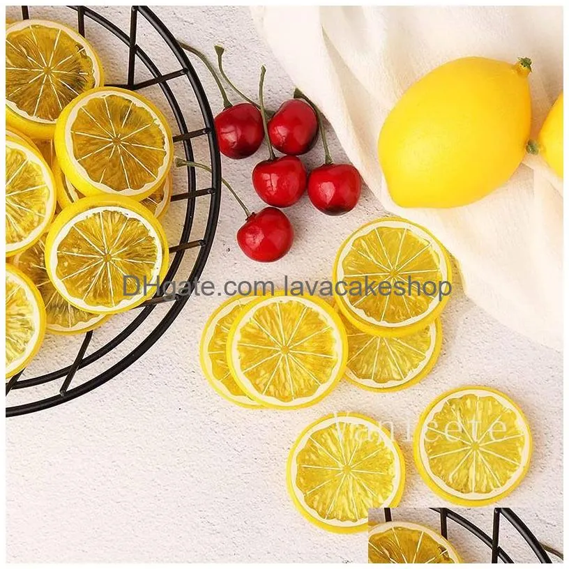 artificial plastic lemons lifelike lemon decor fake fruit for wedding, photography prop, party display t9i001820