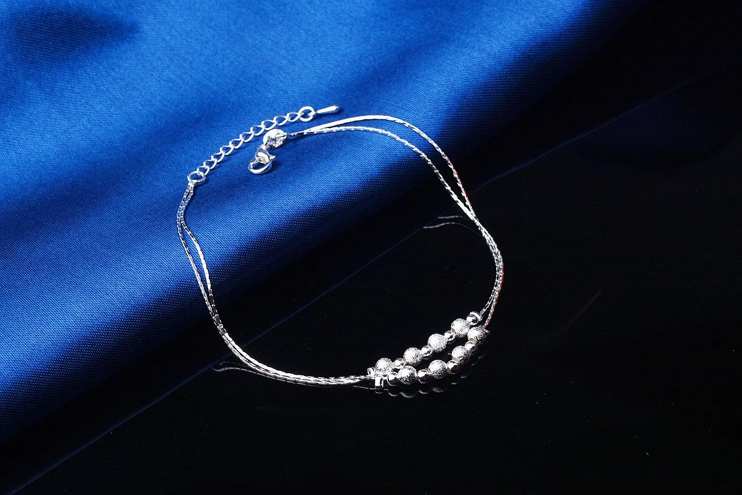 New 925 sterling sliver anklets bracelet for women Foot Jewelry Inlaid Zircon Anklet Bracelet on a Leg Personality