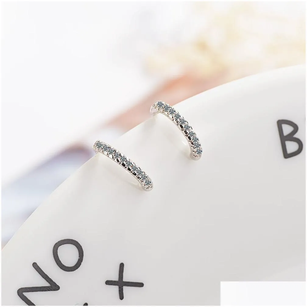 ear cuff tasteful zircon clip on earrings for women small ear clips girls jewelry gift