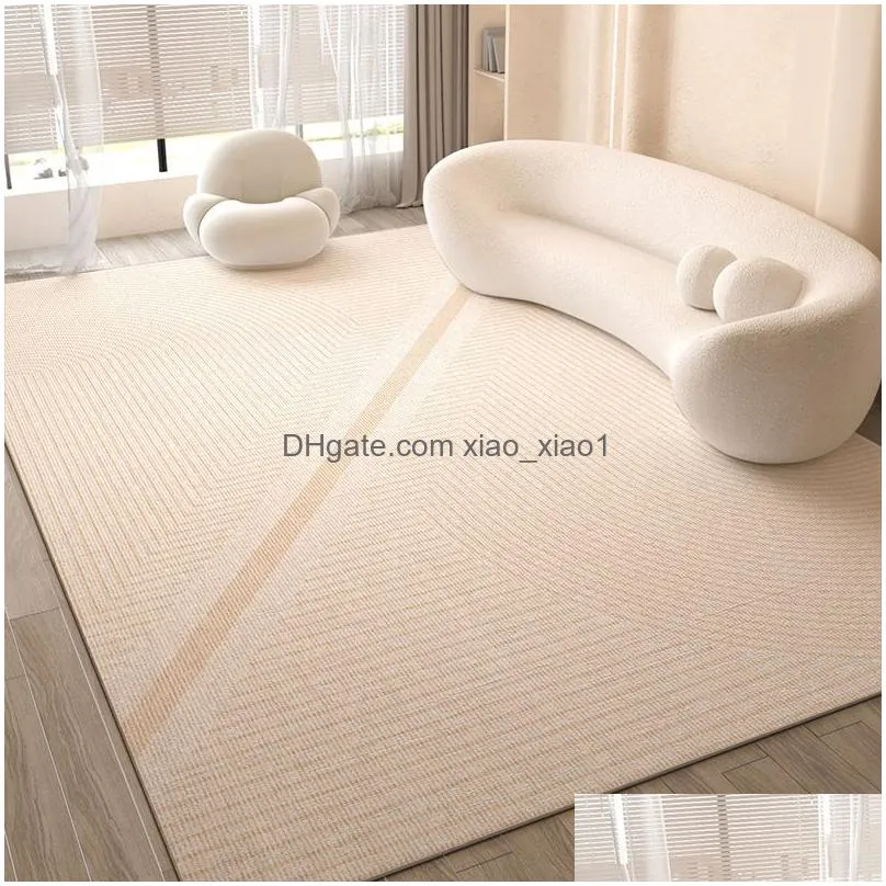 crystal velvet carpet living room sofa coffee table rug cream japanese non-slip mat bedroom bed blanket