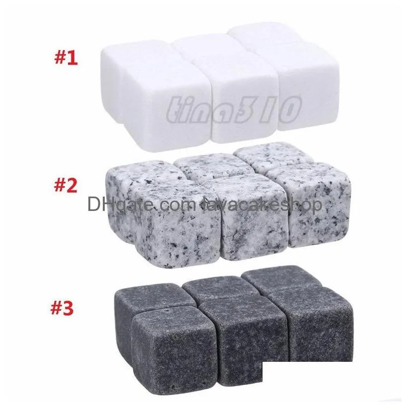 6 pcs/bag natural whiskey stones frozen stones ice wine stone bar ware supplies kitchen bar tools t9i00468