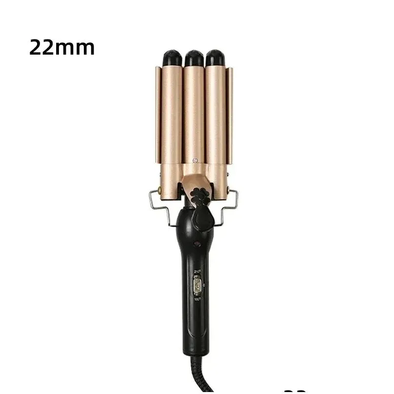 Irons Electric Curling Stick Egg Roll Korean Style Water Ripple Perm Threetube Curling Iron Wave Waver Styling Tools Hair Styler Wand