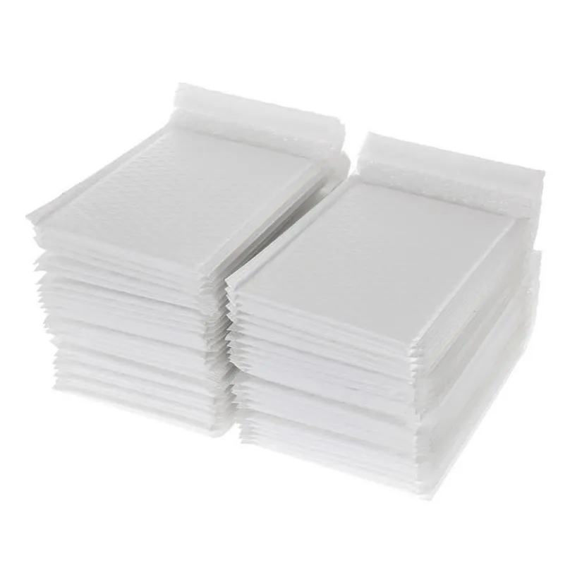 Mail Bags 100Pcs/Lot White Foam Envelope Bag Different Specifications Mailers Padded With Bubble Mailing Drop Delivery Office School Otoup