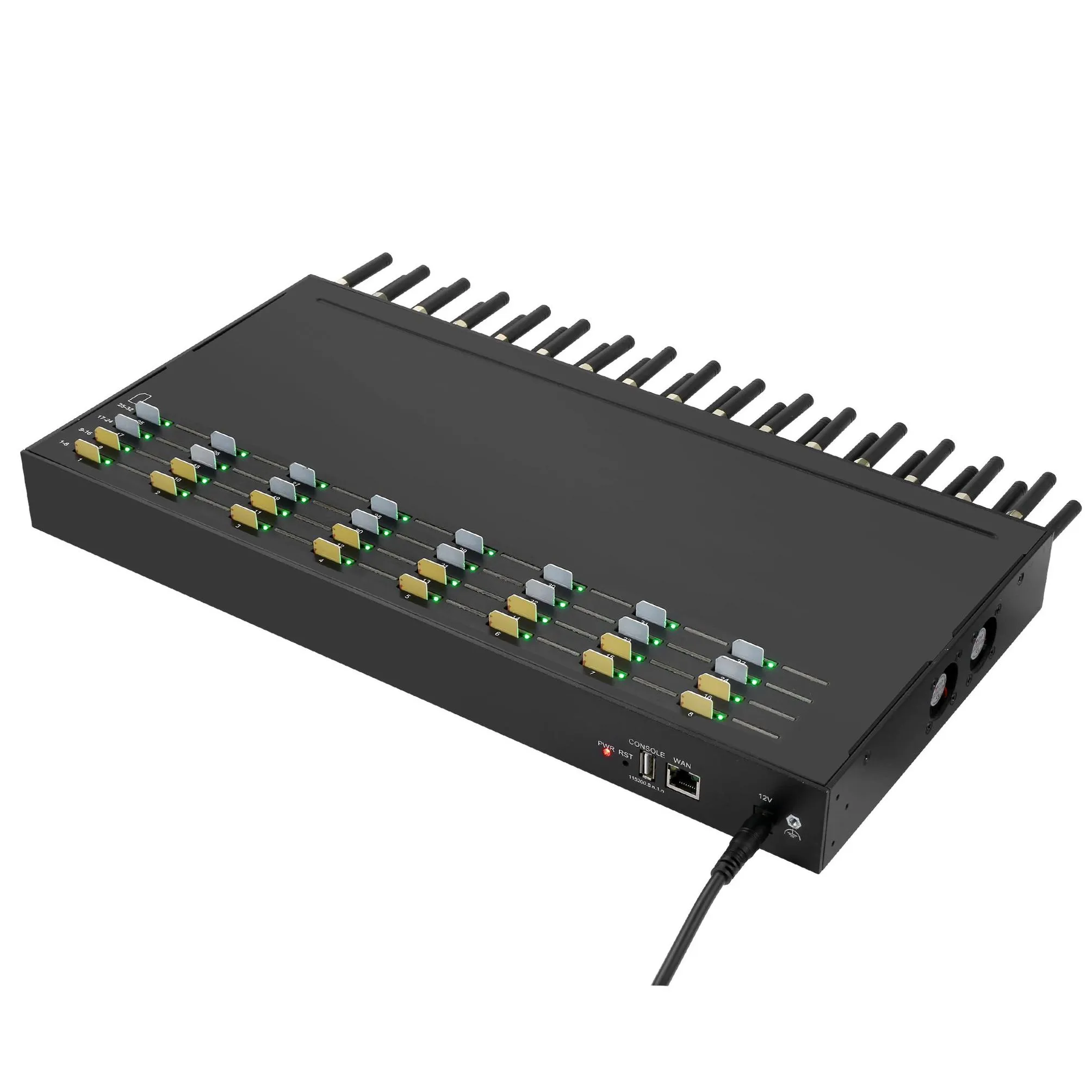 Factory Rate 2G Gsm 32 Antenna Channel High Gain Signal Wireless Modem Support SMPP Http API Data Analysis And SMS Notification System