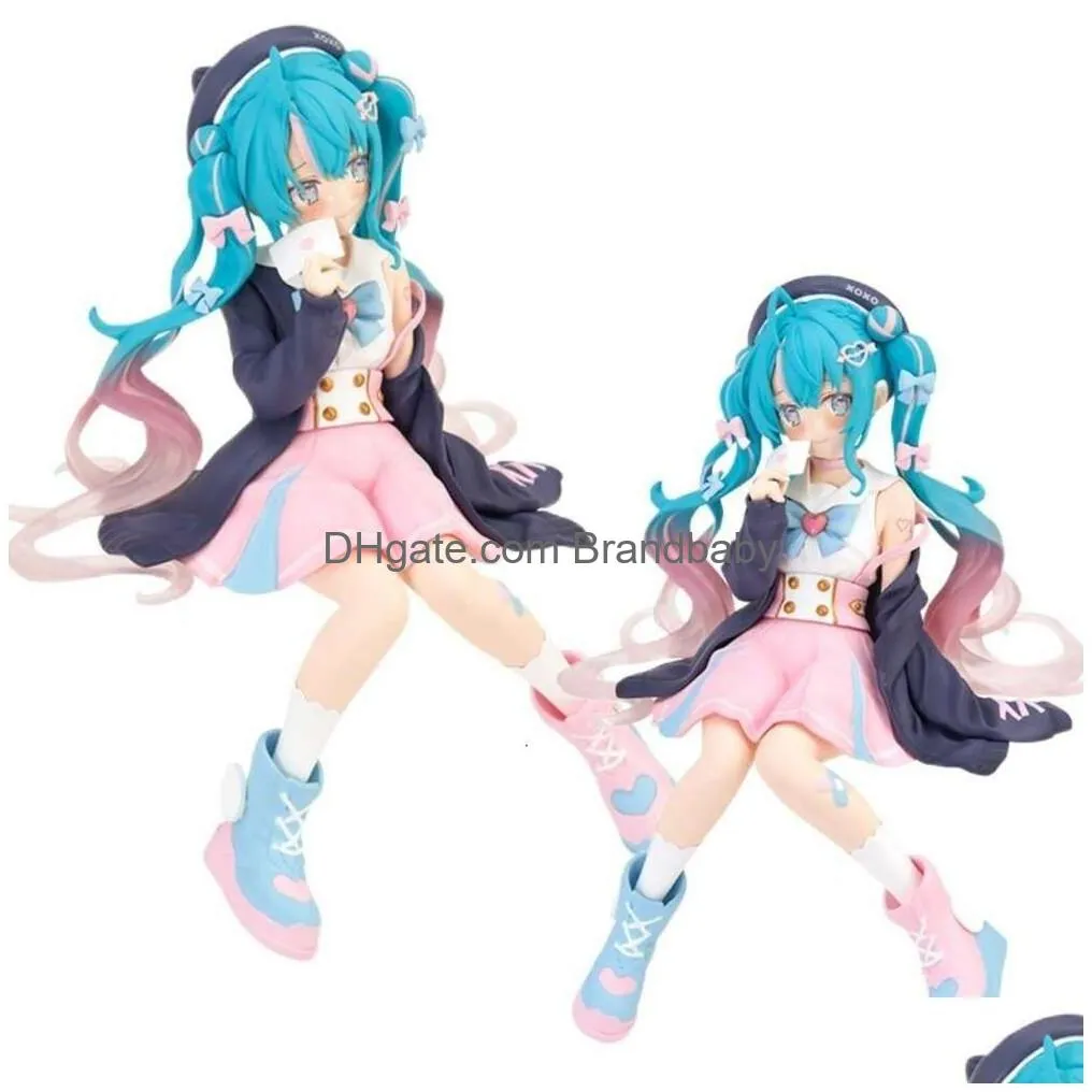 mascot costumes 14cm virtual idol singer  anime figure two-dimensional beautiful girl action figures kawaii noodle stopper model