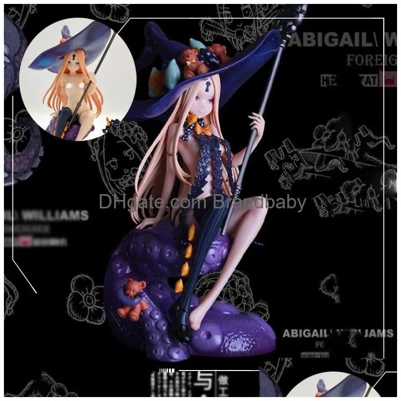 anime manga 22cm japanese girl fate grand order anime figures abigail williams pvc action figure toy adults collection model doll