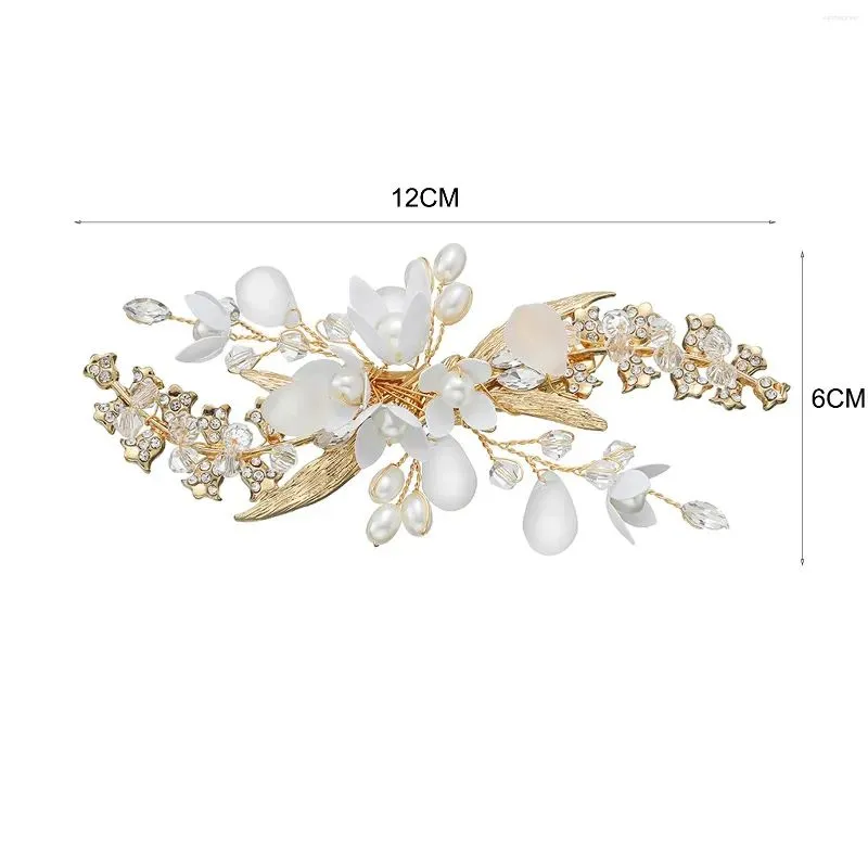 Hair Clips Barrettes Woman Clip Golden Floral Hairpin Fashion Alloy Crystal Headpiece Bridal Side Pin Beauty Accessories Jewelry Drop