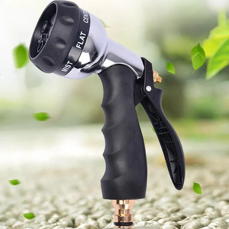 Watering Equipments Garden Hose Nozzles Adjustable 7 Pattern Water Sprayer For Mutifunctional Metal High Pressure Nozzle Guns