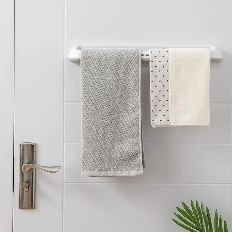 Bath Accessory Set Bathroom Towel Holder Free Of Punch Wall Mounted Rack Storage Accessories Kitchen Duster Cloth Supplies