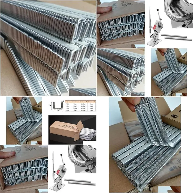 Tool Parts U Type 506 508 502 503 1 Box Of 4000Pcs Clips For Manual Ushape Sau Clipper Clip Hine Market Tightening Drop Delivery Hom Otgon