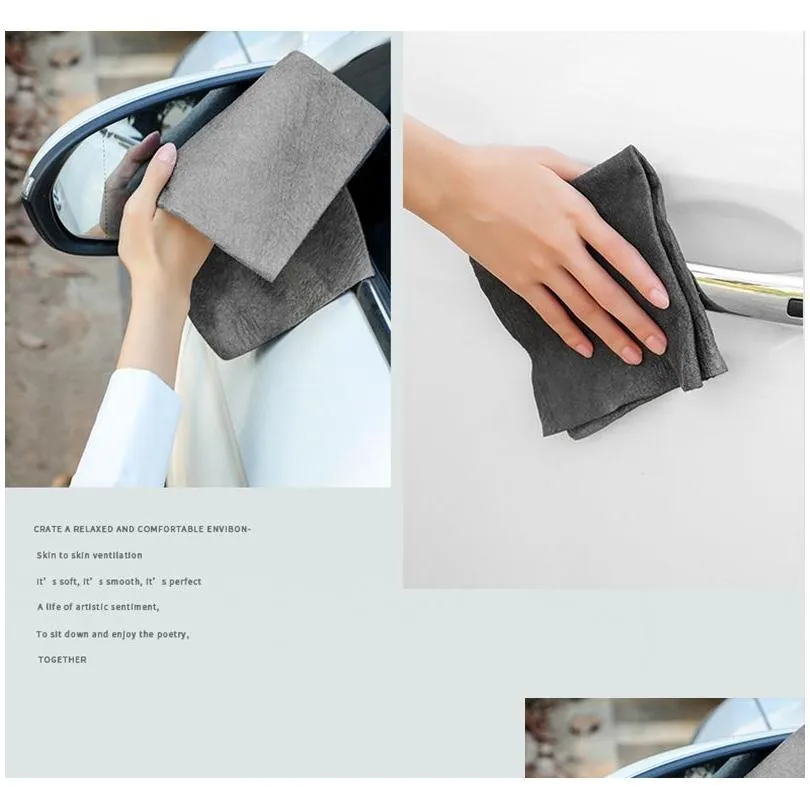 Cleaning Cloths Thickened Cloth No Watermark Glass Wi Reusable Window Softer Rag Kitchen Towel Drop Delivery Home Garden Housekee Or Ot1Lc