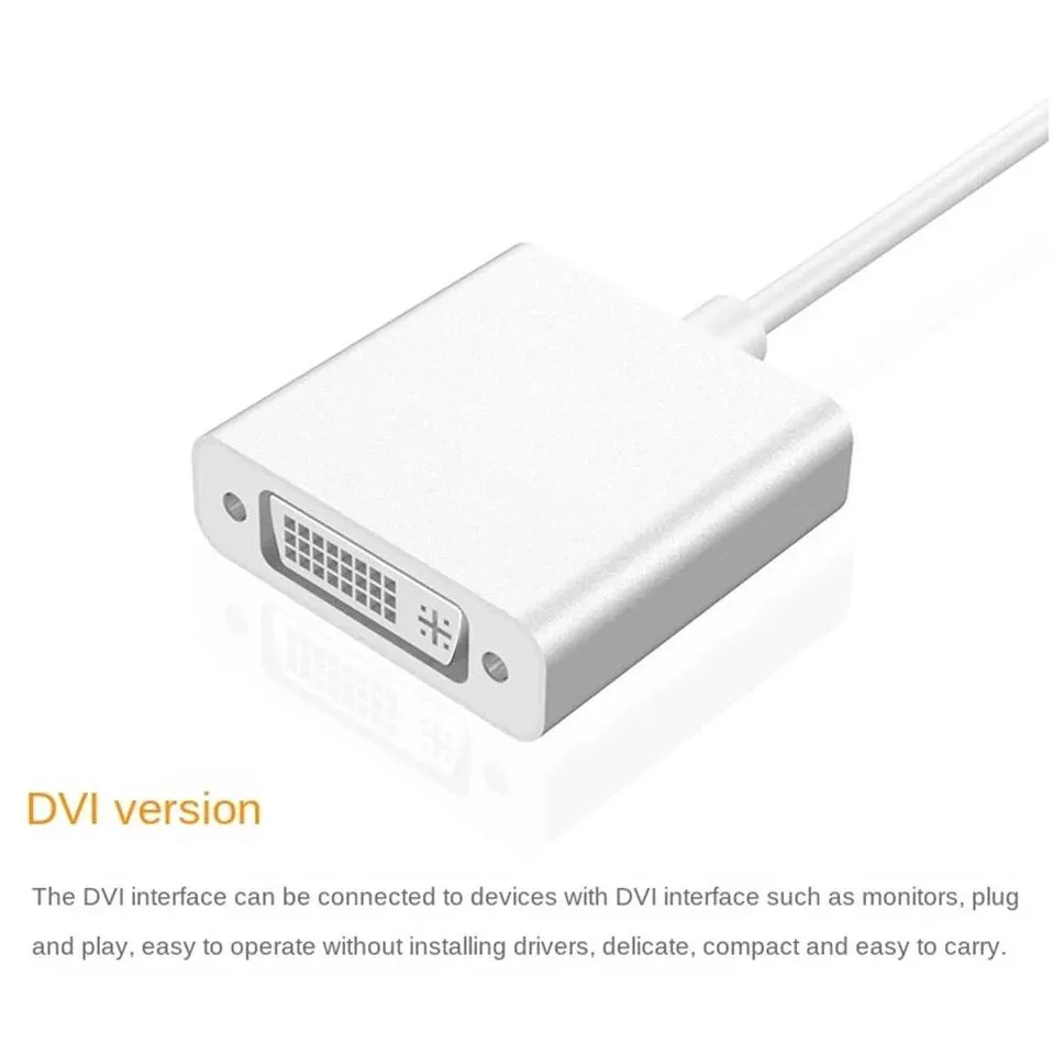 USB Type C To DVI HD VGA DisplayPort Mini DP Cable Adapter Video Converter for Phone Laptop Notebook PC HDTV