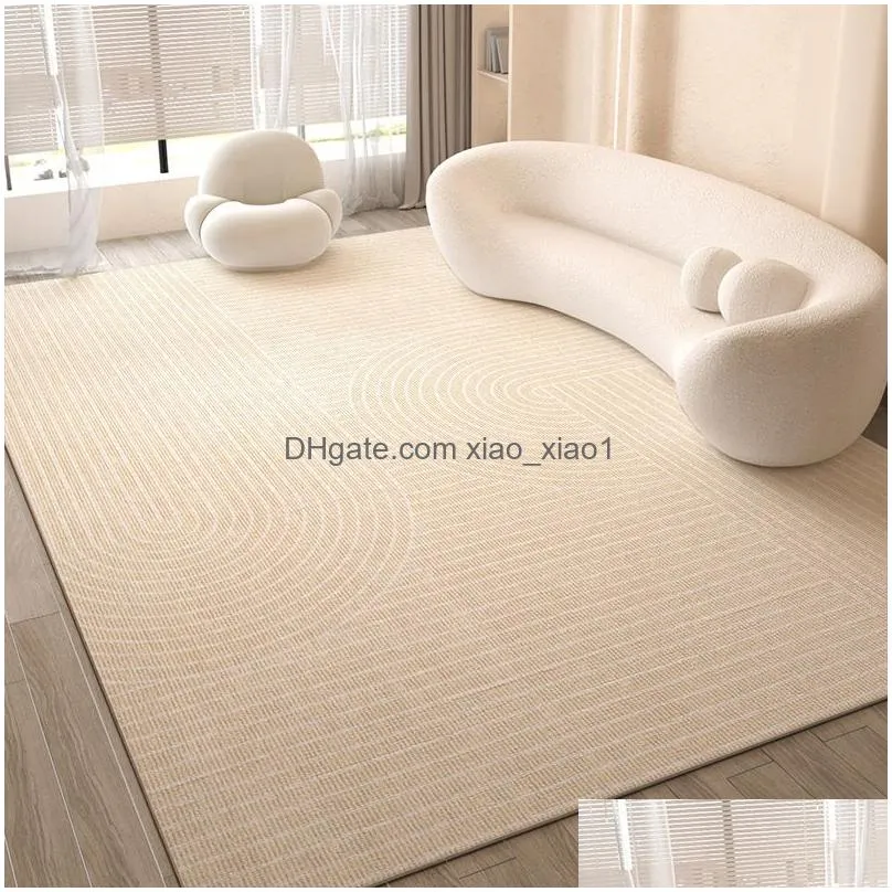 crystal velvet carpet living room sofa coffee table rug cream japanese non-slip mat bedroom bed blanket