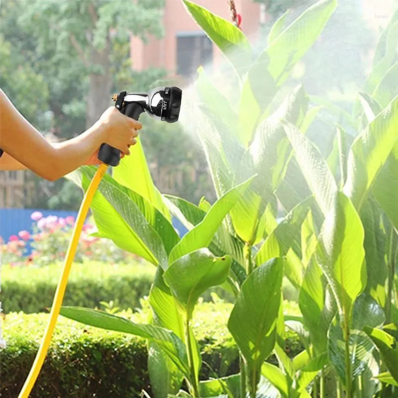 Watering Equipments Garden Hose Nozzles Adjustable 7 Pattern Water Sprayer For Mutifunctional Metal High Pressure Nozzle Guns
