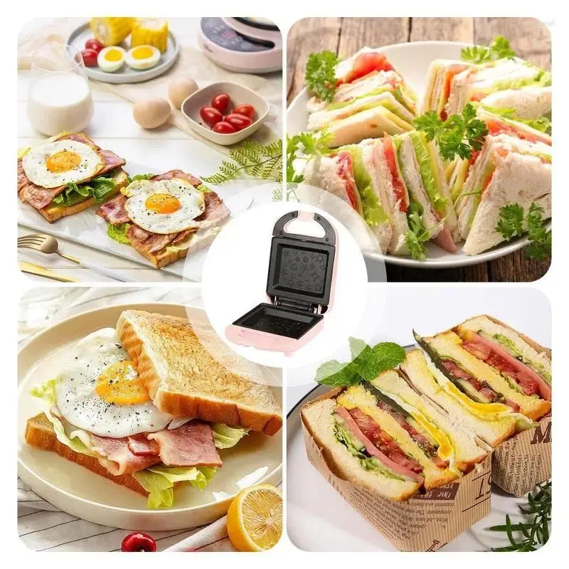 Bakeware Tools Double Sided Heating Sandwich Maker Multifunctional 600W Electric Grill Cheese Household Bread Baking Pan For Breakfast