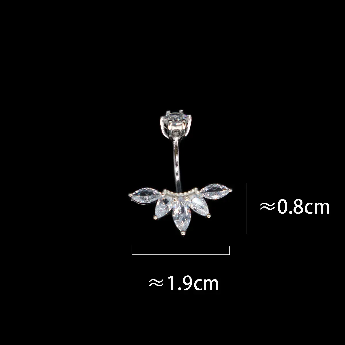 Chains Sterling Wing Body Navel Piercing 925 Silver Belly Button Piercing Maple Leaf Belly Bar Ring Lose Weight Jewelry Decoration