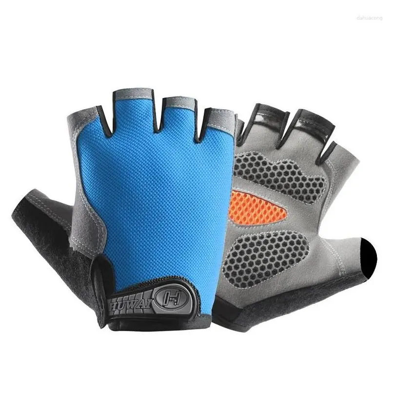 Cycling Gloves Anti Slip Breathable Half Finger Fitness Gym Bodybuilding Exercise Sports