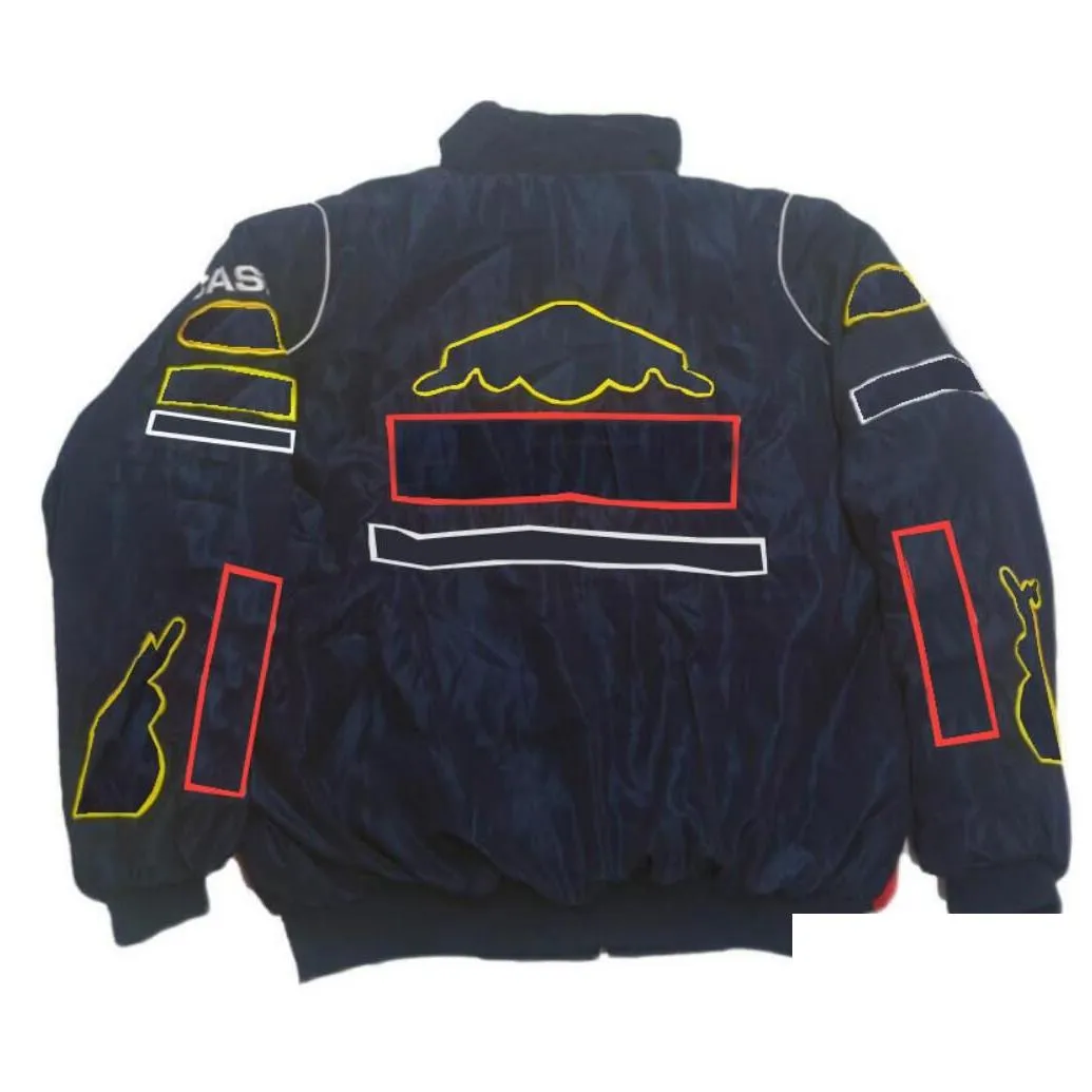Apparel new F1 Formula One racing jacket autumn and winter full embroidered logo cotton clothing spot sales