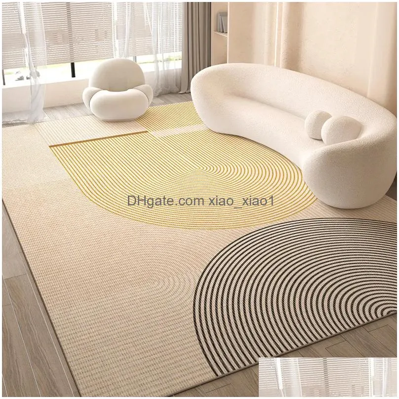 crystal velvet carpet living room sofa coffee table rug cream japanese non-slip mat bedroom bed blanket