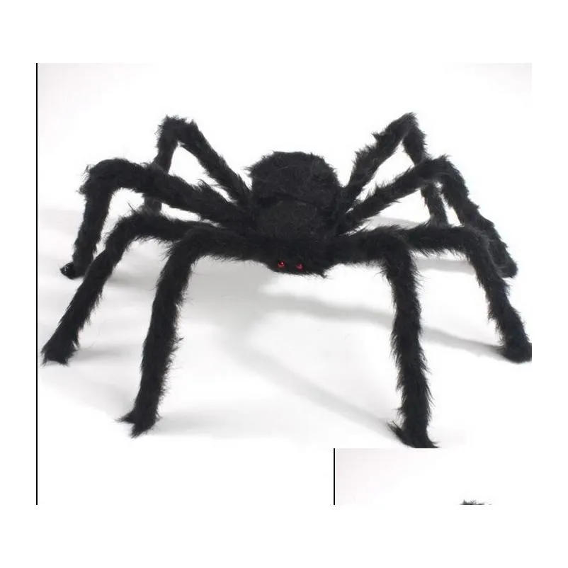 halloween decoration black spider spider halloween decoration haunted house prop indoor outdoor black  3 size