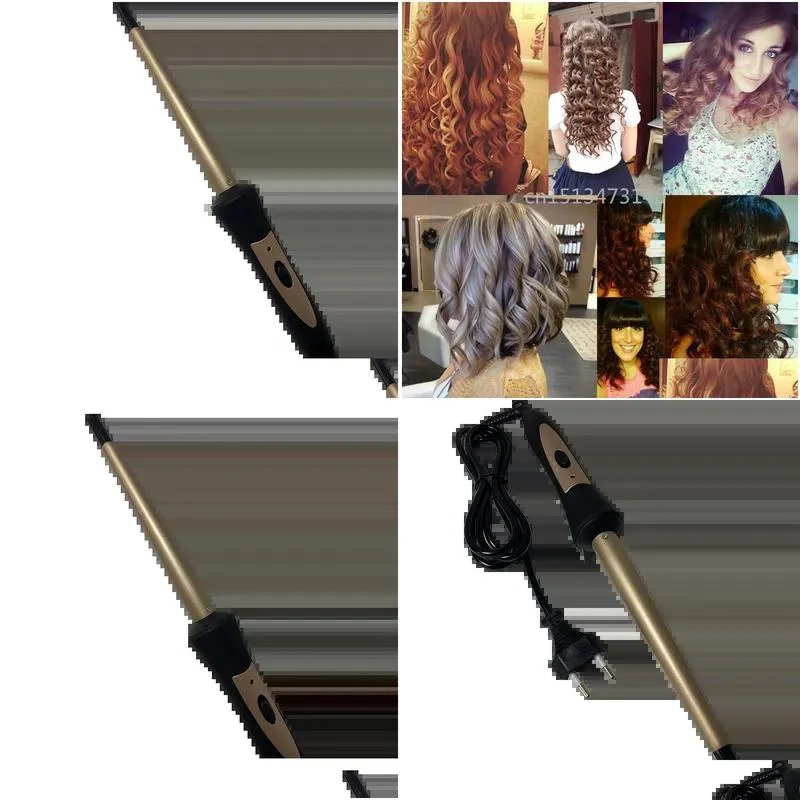Irons 2020 The tapered tube curling iron Ceramic inclined pear big roll of hair curlers