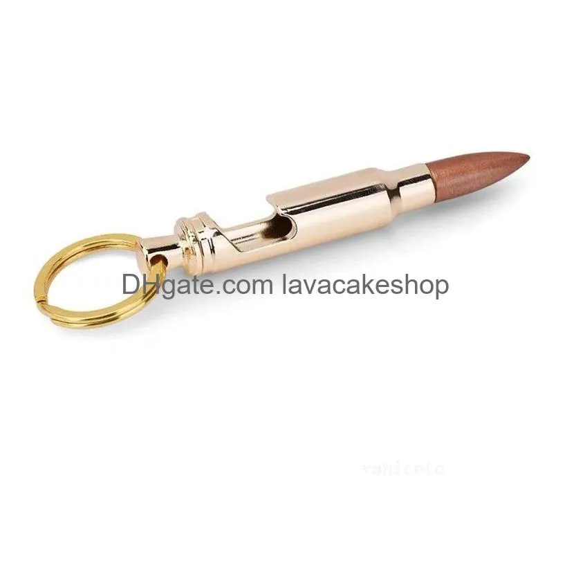 bullet bottle openers zinc alloy key ring pendant beer opener keychains bar gadget metal kitchen tools by sea lt193