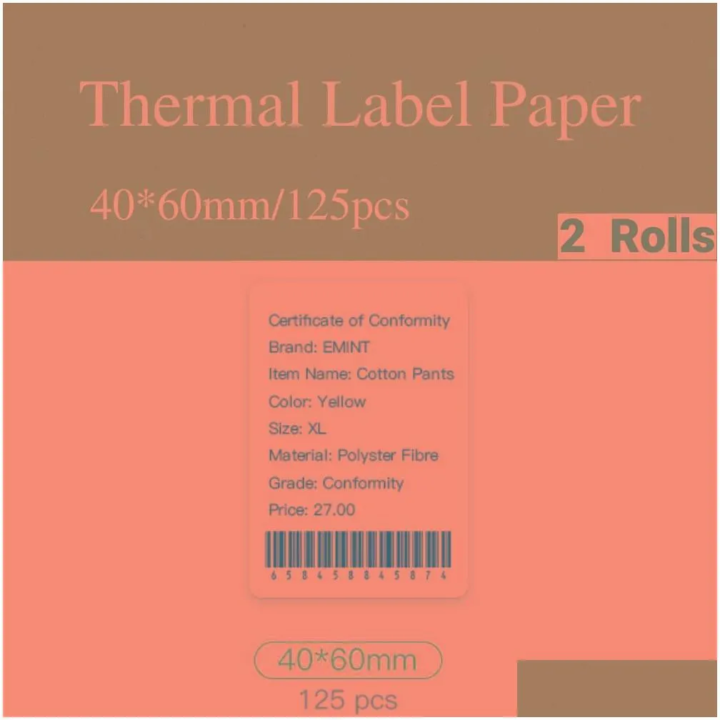 Paper Products Niimbot B21 B3S Label Thermal Printer 5 Rolls Pocket Waterproof Oil Printers Drop Delivery Office School Business Ind Otswv