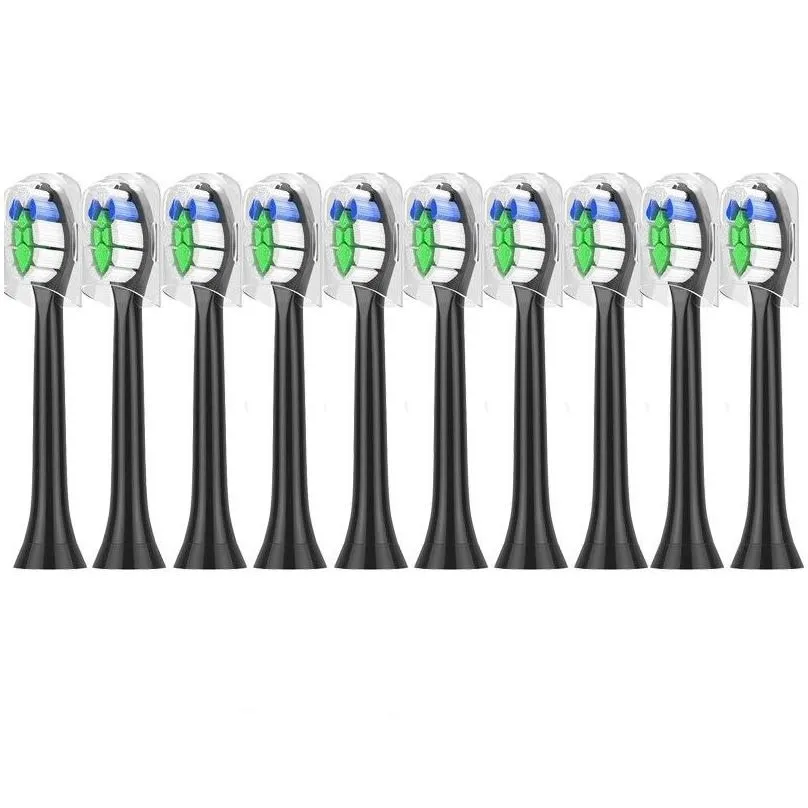 Toothbrush Holders 10Pcs Diamondclean Replacement Heads For Philips Sonicare Hx6064 Hx6014 Hx6930 Hx6730 Hx6530 Hx9023 Hx93421527004 Otq2O