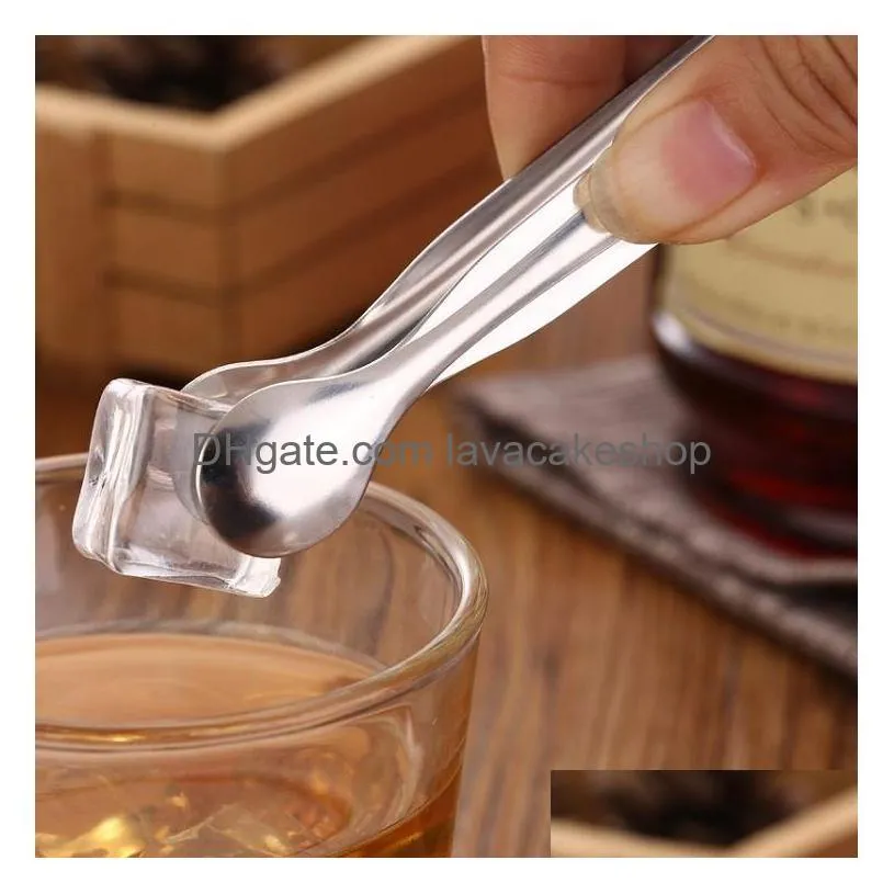 kitchen tools ice tongs sugar clip durable thicken stainless steel foodi ce bucket clip mini clips 2size t2i52312