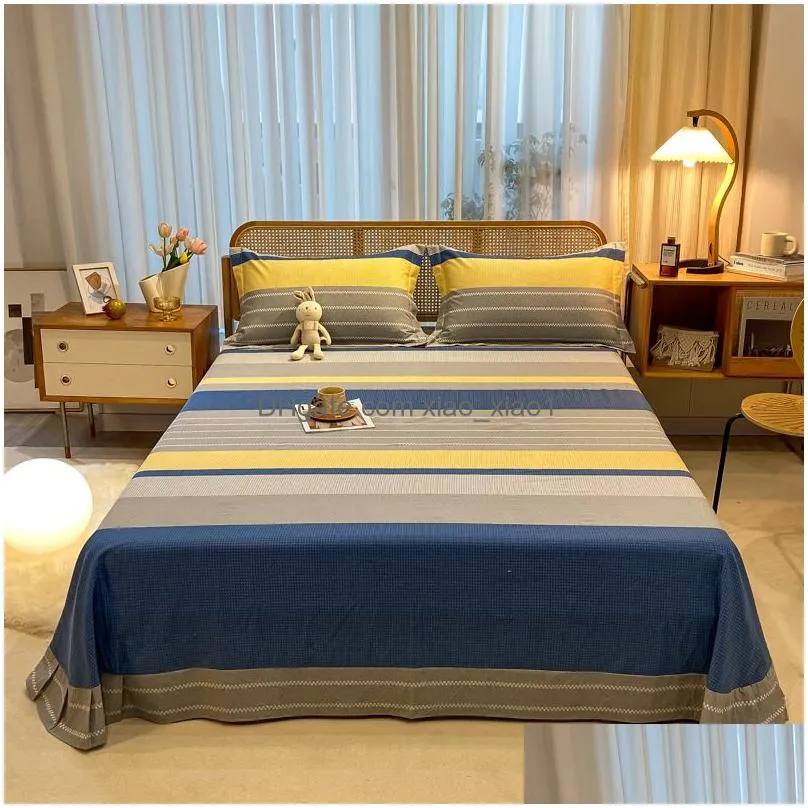 cotton ground bed sheet ruffled skirt thickened sheet dormitory bed spread single cotton sheet