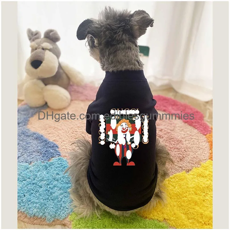 Dog Apparel Designer Clothes Brand Soft Comfortable Cotton T-Shirt With Classic Letter Pattern Summer Vest Tee Shirt For Small Dogs Ch Otbvm