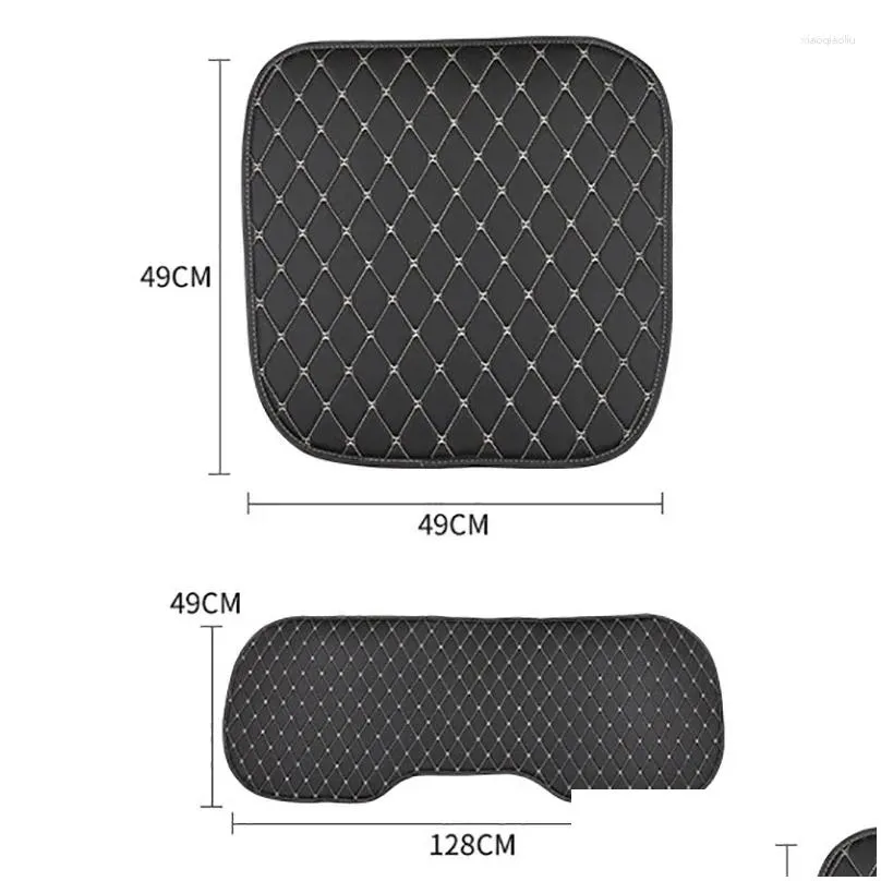 Car Seat Covers Pu Leather Bottom Protectors Pad Mat Cushion For Auto Vehicle Four Season Universal