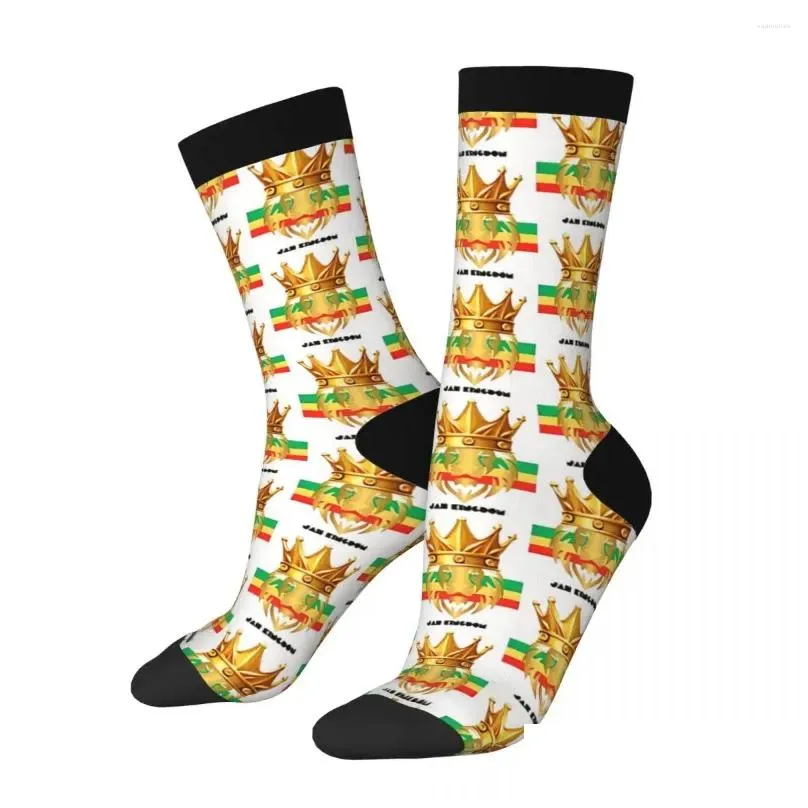 Men`s Socks Jah Rasta  Of Judah Rastafari Unisex Winter Warm Happy Street Style Crazy Sock