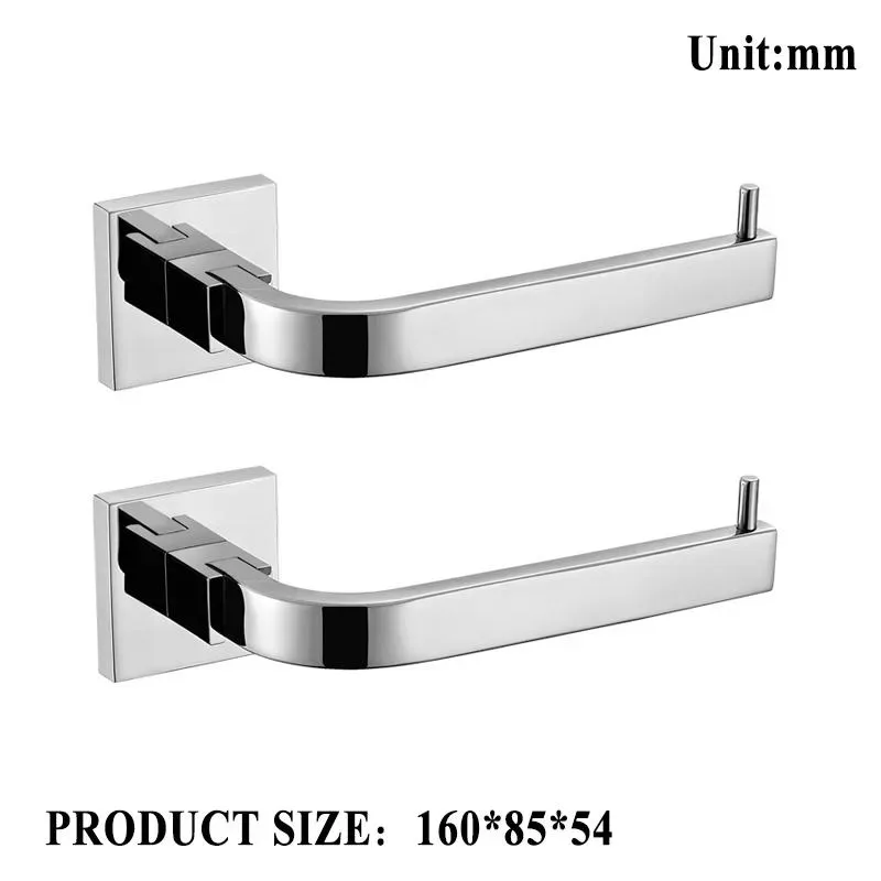 Bath Accessory Set Chrome Silver Bathroom Accessories Screw Wall Mounted Towel Bar Robe Hooks Toilet Paper Roll Holder Stainless Steel